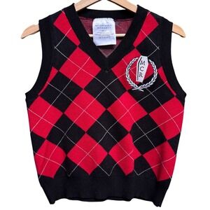 VTG My Chemical Romance MCR Argyle Sweater Vest Y2K Emo Band Merch S/M Punk RARE